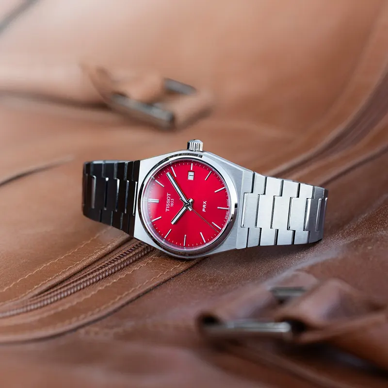 Tissot PRX Swiss Quartz Red Dial Men's Watch- T137.410.11.421.00